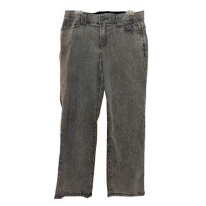 DEMOCRACY AB Technology jeans, sz 10,light black-gray denim straight leg midrise